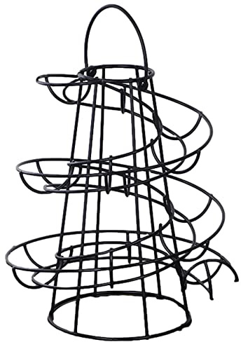 Eierspender, Eierspirale Metall Spiralförmiges Design, Eierständer Aufbewahrung Für Ca. 12-18 Eier, Eierhalter Spirales Design Eierkorb Für Küche, Eiergestell Hühnerei-Aufbewahrung Eieraufbewahrung