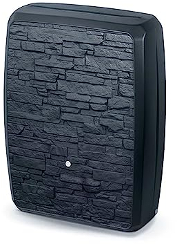 Regentonne eckig Regenwassertank Multitank 250 Liter anthrazit aus UV- und witterungsbeständigem Material. Regenfass BZW. Regenwassertonne mit Zwei unterschiedlichen Seite und Gewinden