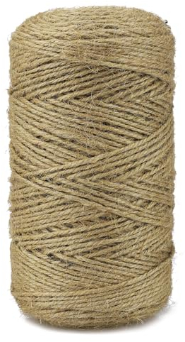Salubohum 2mm X 200m Spago Juta, Corda Canapa, Spago per Decorazioni, Corda di Juta, Resistente E Durevole, Ideale per Giardinaggio, Confezioni Regalo E Lavori Manuali Fai-Da-Te