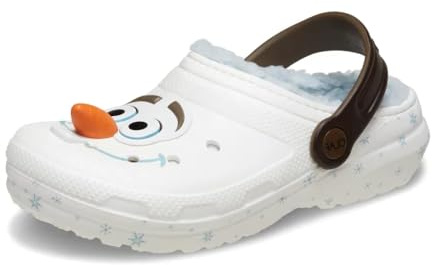 Crocs Unisexe Enfant Frozen Olaf Lined Classic Clog K Sabots, Multi, 34/35 EU