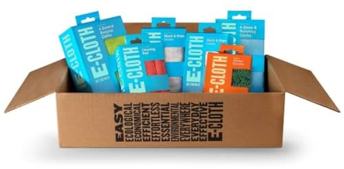 E-Cloth Wiederverwendbares Papierhandtuch-Ersatz-Set, 13 Mikrofasertücher, Reinigungspad, Küchendynamo, umweltfreundlich, streifenfrei