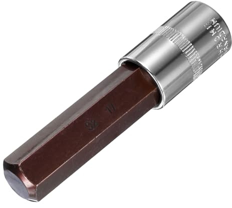 Sourcingmap 1/2 Drive x H17 (17mm) Hex Bit Socket, S2 Steel Bits CR-V Sockets 4 Length Use with Ratchet Wrench, Slide Bar, Extension Rod