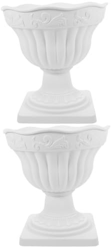 FUNOMOCYA 2stücke Vintage Blumenkübel Aus Kunststoff Römischer Pflanztopf Für Hochzeitsdekoration Und Garten Eleganter Blumentopf Für Innen Und Außenbereich Für Pflanzen Und Blumen