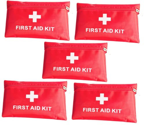 BCOATH 5stücke Erste-hilfe-tasche Tragbar Kompakt Für Reisen Wandern Camping Outdoor-aktivitäten Robust Und Reißfest Als Notfall-paket Organizer Für Schule Fitness