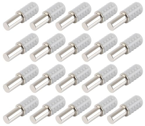 Regalstifte, Regalstütze, 5 mm x 22 mm (DXL), Küchenregalhalterung, Metall-Stützstifte für Schränke, Bücherregale, Büro, 20 Stück