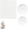 UEAVOID Soporte Tarta, Reutilizable Tablero para Pasteles,2 Base Soporte Tartas (9/12cm),12 Varillas Reutilizables de Soporte para, Bandejas para Tartas,Decoración de Bodas y Cumpleaños