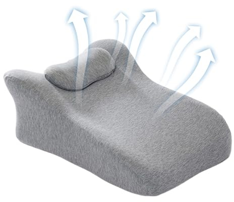 Genérico Cojín De Soporte Dorsal En Forma De Cuña | Almohada Prona para Descanso Abajo | Soporte Lumbar Transpirable Que Favorece Postura Correcta para Toda La Familia Hombres Mujeres