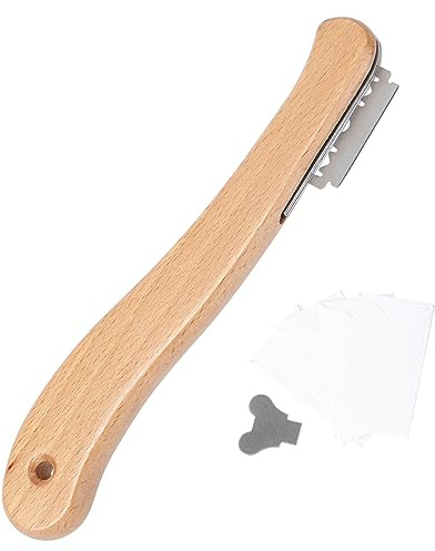Alipis Bread Cutter con Manico in Legno e Lama in Acciaio Inox 304 con Scaglionatore per Pane e Decorazioni Dolciarie