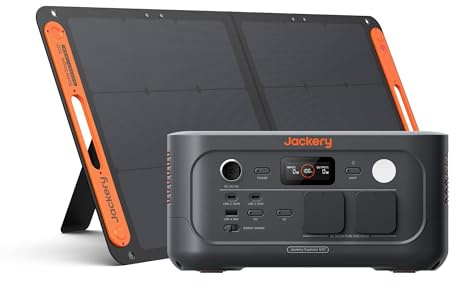 Jackery E500 V2 mit 100W Solarpanel, Tragbare Powerstation & Solargenerator für Camping, Wohnmobil & Notfälle, 512Wh, 500W Dauerleistung, LiFePO4 Akku 6000 Zyklen, 0-80% in nur 52 Minuten