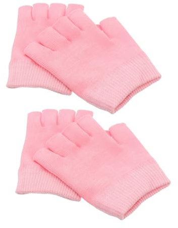 Anneome Guanti Notturno Cura Lavoro e Uso 2 Paia per Protezione Gel Idratante Secche, senza Dita della Delicata Mani Pelle