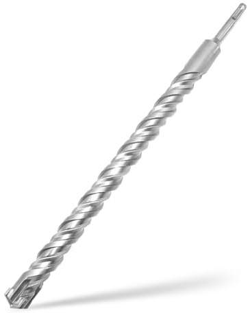 Foret SDS Plus 28mm x 300mm,avec 4 taillants en carbure et double vis,pour pierre naturelle,béton