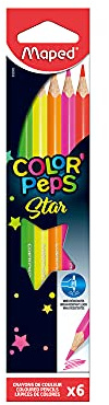 Maped Buntstift COLOR`PEPS Fluo, 6er Kartonetui VE = 1 832003