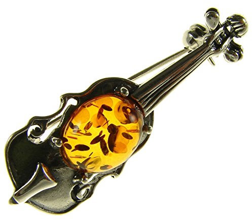 Damen-Brosche 925 Sterlingsilber Bernstein/Schmuck/Broschen