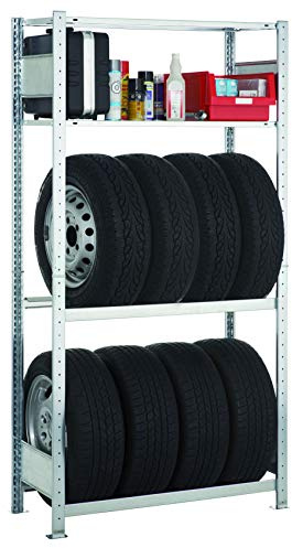 SCHULTE Lagertechnik 20741-4 Garagenregal Lagerregal, schwarz/Silber