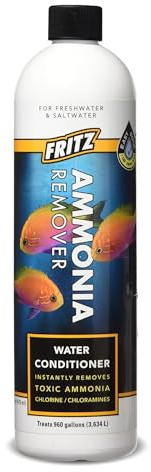 Fritz Aquatics ACCR Water Conditioner Instantly Removes Toxic Ammonia/Chlorine & Chloramines for Fresh & Salt Water Aquariums (16-Ounce)