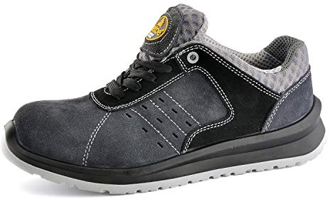 SAFETOE Scarpe Antinfortunistica Uomo Alte - 7331 S1P Cucina Scarpe da Lavoro Estive Antinfortunistiche Donna Scarpe Sportive di Sicurezza Leggere ed Eleganti Pelle Scamosciata Strappo