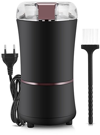 Moulin à Café Électrique,Moulin à café à meules en acier inoxydable,400W Broyeur à Graines de Lin avec couverture visuelle, pour Noix, Poivre, Épices, Semences de Café