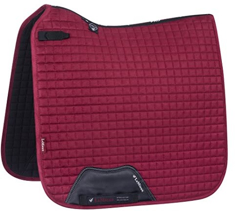 LeMieux Dressur Suede Square Schabracke - Schabracken für Pferde - Reitausrüstung und Zubehör (Mulberry - Small/Medium)