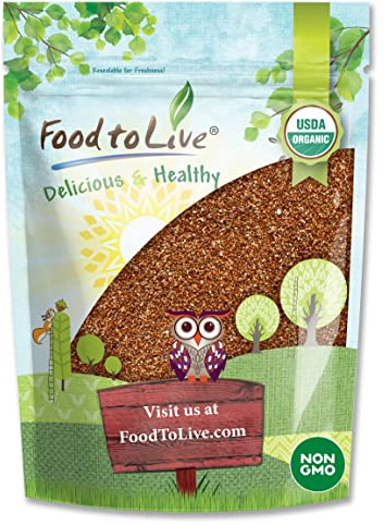 Organic Whole Grain Teff, 5 Pounds – Non-GMO Super Ancient Grain, Brown Seeds, Good Source of Protein and Iron, Great for Baking, Pilaf, Cereal, Porridge, Stew, Salads and Injera. Vegan, Kosher. Bulk Visit the Food to Live Store