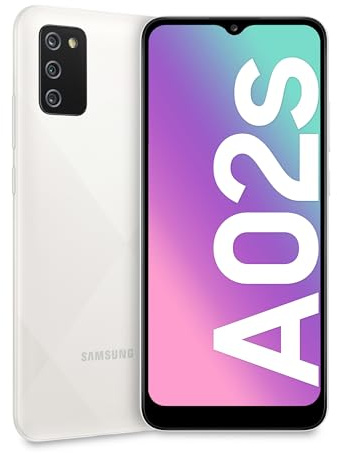 Samsung Smartphone Galaxy A02s 4G 6.5 Pollici Infinity-V HD + 3 Fotocamere Posteriori, 3GB RAM e 32GB di Memoria Interna Espandibile – Batteria 5.000 mAh e Ricarica Rapida Bianca [Versione Italiana]