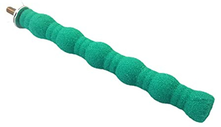 Anawakia Perchoir en pierres minérales pour soin des griffes et des becs, perroquet Barsche, perruche calopsitte Barsch (Vert 16 cm)