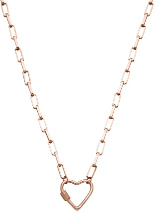 Purelei Palekana Heart Kette, Damen Halskette aus langlebigem Edelstahl, Wasserfester Schmuck mit Anhänger, 40-45 cm Länge verstellbar
