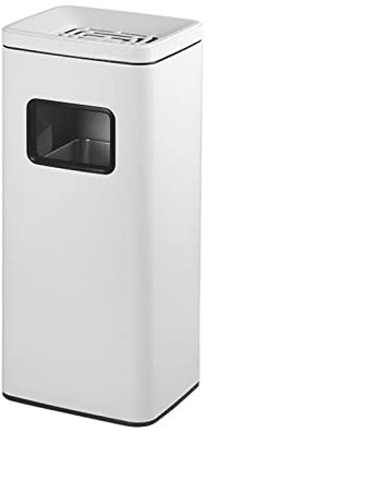 Poubelle Cuisine Poubelle en acier inoxydable Can avec cendrier de bureau vertical du bureau d'ascenseur buccale des déchets rectangulaires peut éclairer les poubelles modernes de luxe Poubelle / Poub