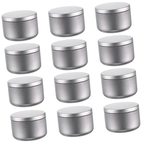 SEWACC Kerzenherstellungstopf-set 12-teilig Rund Kerzendose Mit Deckel Für Kunst