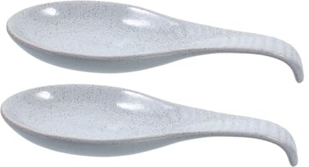 Gatuida 2pcs Ceramic Spoon Rest for Stove Top Spoon Rest Tea Bag Dish Elegant Retro Kitchen Counter Decor for Cooking and Dining