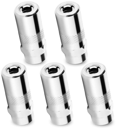 RFYTDCF Milwaukee Fettpressenspitzen, 4,5 cm, robuste Fettpresse, Kupplung, Stahl, Hochdruck-Fettpresse, Nadelspitze, Ersatz für Standard-1/8 NPT Fettpressen-Düsenarmaturen, 5 Stück