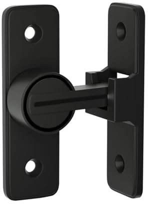 Serrure de porte, serrure de porte en alliage de zinc sans trous 80 * 25 mm serrure de loquet de porte de grange coulissante robuste à 90 degrés décor à la maison for armoire de porte de jardin(Color: