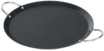 Restaurantware Round Carbon Steel Griddle, 14.6 x 11.1 In, 10 Pack