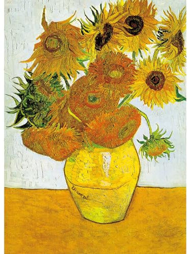 100 Teile Jigsaw Puzzles für Adults -Sonnenblume Puzzle 100 Teile Puzzles for Adults, Van Gogh Ölgemälde Puzzle für Erwachsene