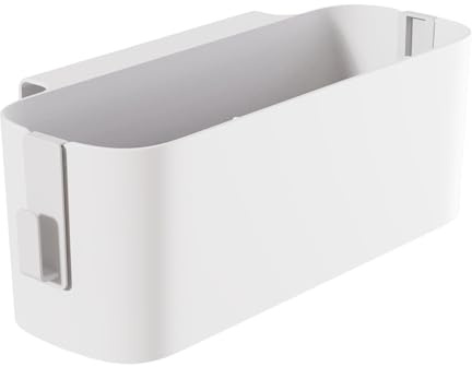Buachois Caddy Hangy Caddy Appedisci Scaffali di stoccaggio Organizzatore Organizzatore Accessori con cesti con 2 ganci per rotaie per bambini Hollits Holder Dormitory College Dorm Room (Bianco)