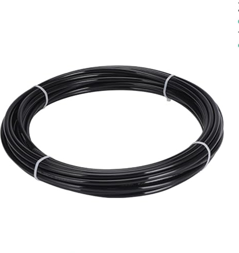 CXGBQSJ Black PA11 Tubo Nylon 10M Alta Pressione Tubo Olio Carburante Tubo Compressore Aria Idraulico per Auto Motore Fai da Te,6 * 1/3.2Mpa