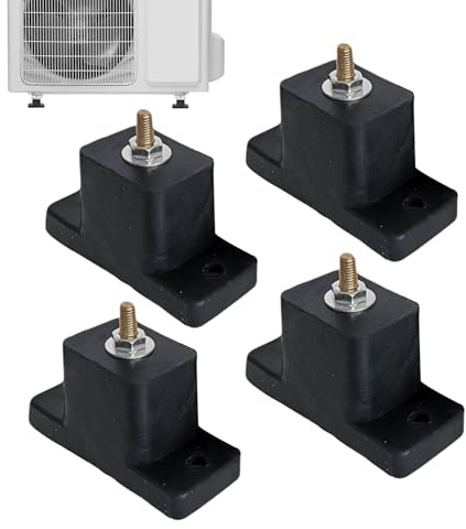 Stoßdämpfer-Set für Klimaanlage, 4 Stück, Gummi-Anti-Vibrationspads für AC-Kondensator-Einheit, stoßdämpfende Dämpfungsfüße für Outdoor-Klimaanlagenkompressor, Geräuschreduzierung und stabile