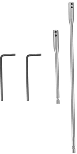 IWOWHERO Juego de Extensión para Broca Hexagonal de 150 MM y 300 MM con Llave Incluida Barra de Extensión Metálica Duradera para Taladro Extensor de Broca para Perforación Precisa y