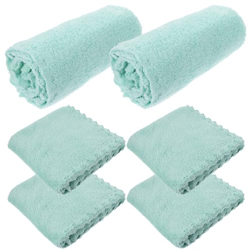 PERSELOSO 6Pcs Coral Fleece Face Washcloths Small 30X30Cm Soft Makeup Remover Towels for Gentle Face Cleaning Cloths Suitable for and Camping