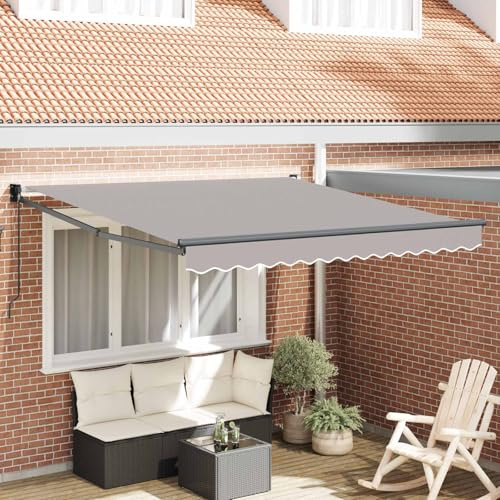 Ordellia Tenda da sole 300 x 250 cm, in poliestere, estensibile, con braccio articolato manuale, ombreggiatura resistente alle intemperie, per balcone, terrazza, giardino, resistente ai raggi UV