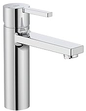 Roca,Naia,Grifería monomando para lavabo con caño mezzo, cuerpo liso y desagüe click-clack, Cold Start,A5A3996C00