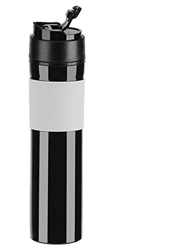 Fdit Portátil Mini Máquina de Espresso Mano Presión Caffe Máquina de Espresso Compacto Manual Cafetera para Oficina Casa Viajes Aire Libre (Negro)