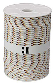 Hummelt® SilverLine-Rope Schot Seil Polyesterseil 6mm 100m weiß/schwarz/rot/gelb auf Rolle
