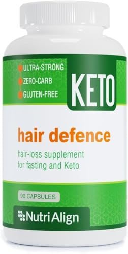 Nutri-Align Hair Defence Biotin-Komplex, 90 Kapslar, 2500mcg Biotin | Biotinhårvitaminer med Hög Styrka Håravfall | Biotintillskott för Hårväxt - 2500mcg Biotin | Vitamin A, Folsyra Kalcium