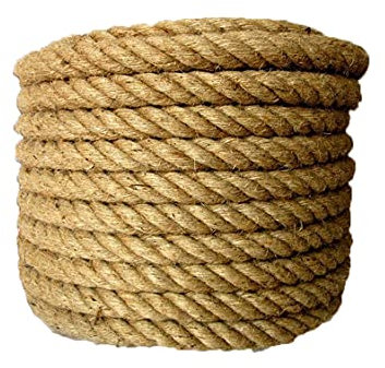 Corde De Jute Corde De Chanvre 18,20mm Intérieur Extérieur Corde Torsadée De Jute Suspendre Des Paniers De Fleurs, Jardinage, Accrocher Un Lit Balançoire Forte Ficelle De Jute Marine Ficelle Nautique