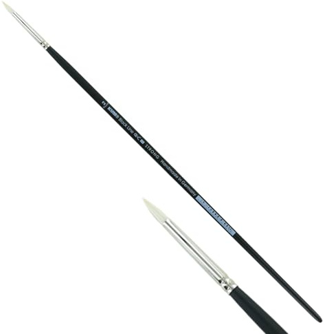 KUM - Acryl- und Ölpinsel Black Line Rund Größe 2 | Malpinsel für Künstler, Künstlerbedarf für Acrylmalerei und Ölmalerei