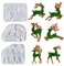 Bekecidi 3 PCS Christmas Resin Moulds, Elk Shape Silicone Moulds Epoxy Resin Crafts Casting Mold DIY Silicone Pendant Mold for Christmas Tree Keychain Home Decor Crafts Gifts