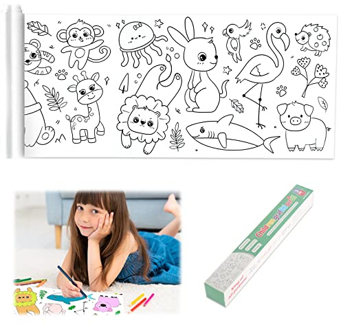 Schneidbares Zeichenpapier für Kinder Graffy Roll Malrolle Kinder 30 x 300 cm 1 Rolle CAINCAY
