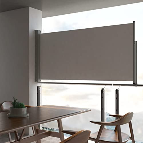 Yolola Seitenmarkise Ausziehbar 120 x 300 cm Sichtschutz Seitenrollo Balkon Terrasse Seitenrollo Senkrechtmarkise Sonnenschutz Windschutz Garten Sichtschutz Balkon sichtschutz