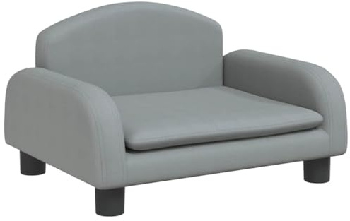 vidaXL Kindersofa, Couch für Kinder, Kindercouch mit runden Kanten, Kindersessel Minisofa Polstersofa Kindermöbel Sofa Kinderzimmer, Hellgrau Stoff