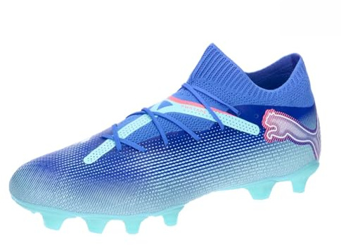 PUMA Unisex Adults Future 7 Pro FG/AG Soccer Shoe, BLUEMAZING-PUMA White-Electric Peppermint, 43 EU